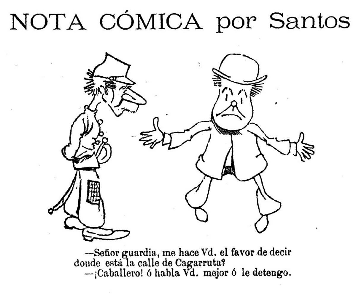 Semanario. De periodicidad semanal, 'El Diablo Verde', con subtítulo 'Aspirante a Concejal', mencionaba la calle de la Cagarruta.