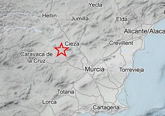 El epicentro del terremoto.