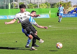 Antonio Sánchez, en un partido con el filial del Cartagena, hace dos temporadas.