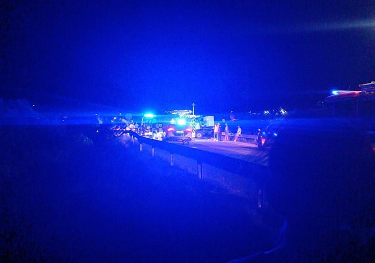 El lugar del accidente.