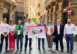Presentación del cupón dedicado a la calle Frenería de Murcia.