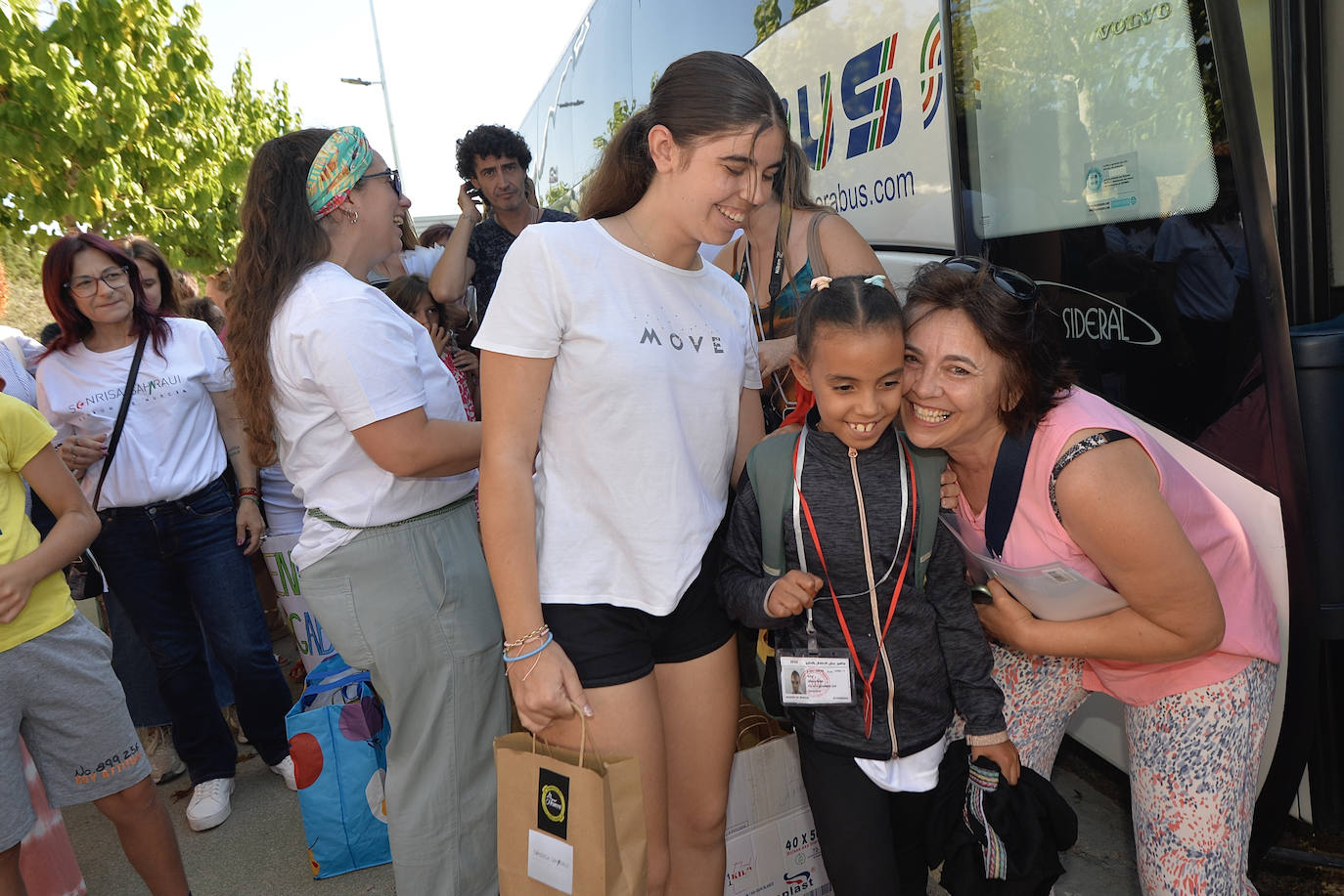 Encuentro de niños saharauis para el programa de acogida, en Espinardo