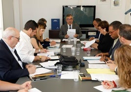Pleno del consorcio del campus universitario, ayer.