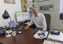 Mathieu Kessler, ayer, en su despacho de la Escuela de Industriales de la UPCT.