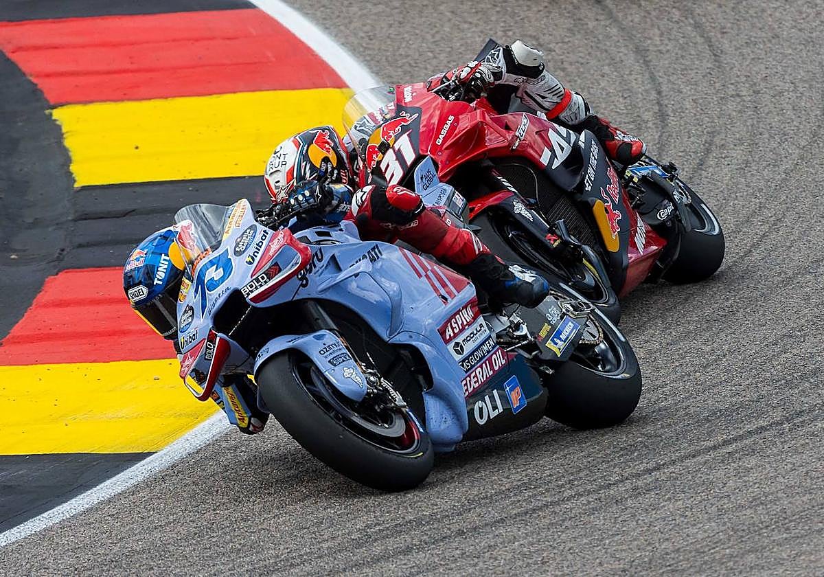 Pedro Acosta durante la carrera del GP de Alemania