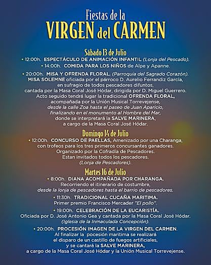 Este es el programa completo de las fiestas de la Virgen del Carmen en ...
