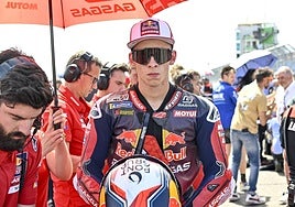 Pedro Acosta, el pasado sábado antes de la carrera al esprint del GP de Alemania.