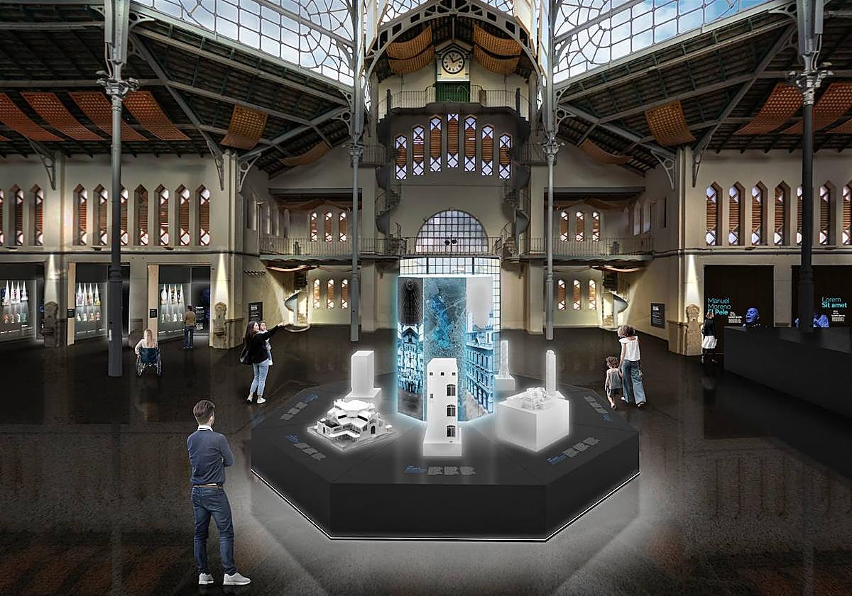 Recreación del Mercado Antiguo de La Unión, tras la rehabilitación.