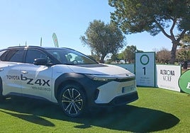 Exposición del modelo Toyota bz4x.