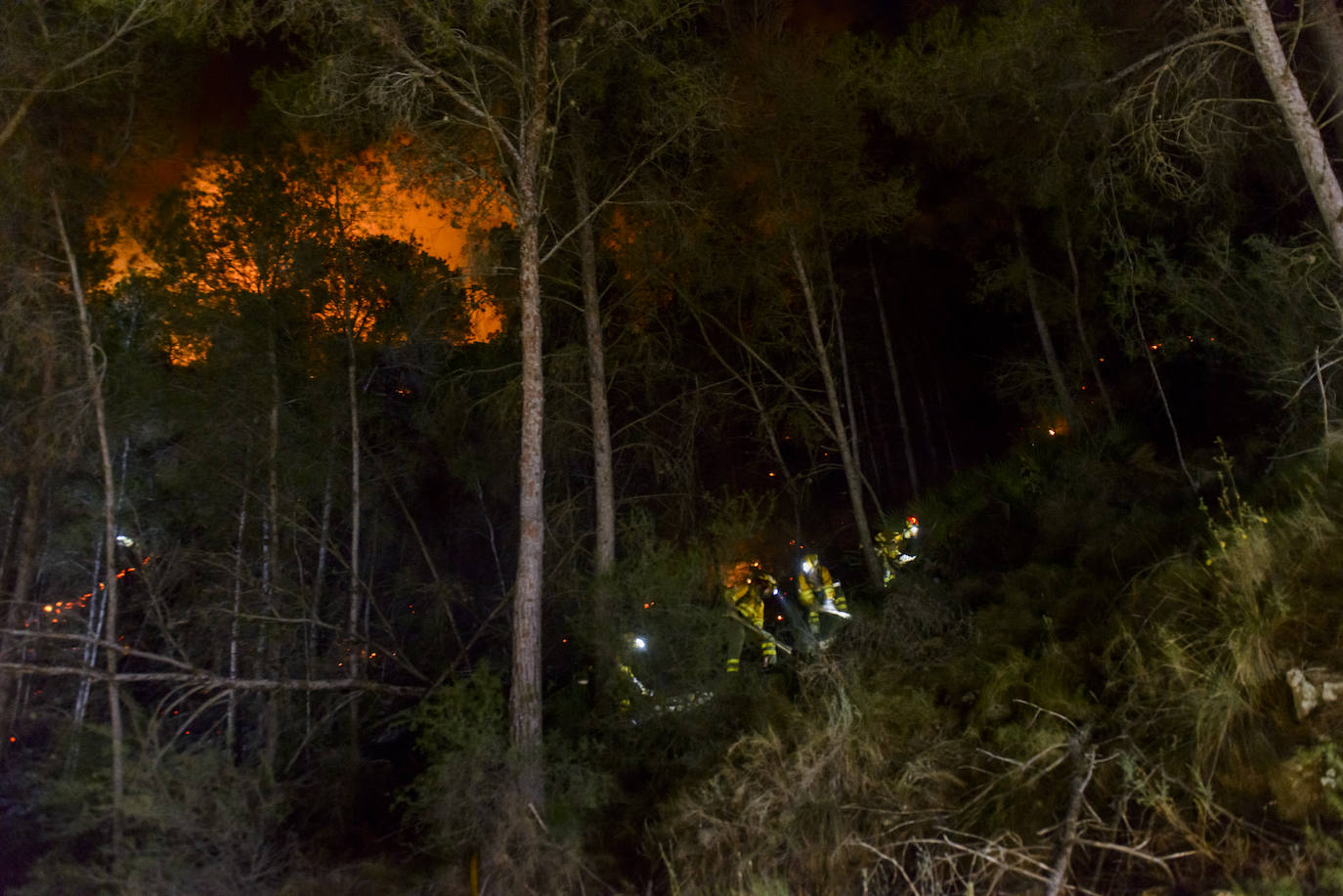 Un incendio en la sierra de Altaona alarma a los vecinos de Murcia