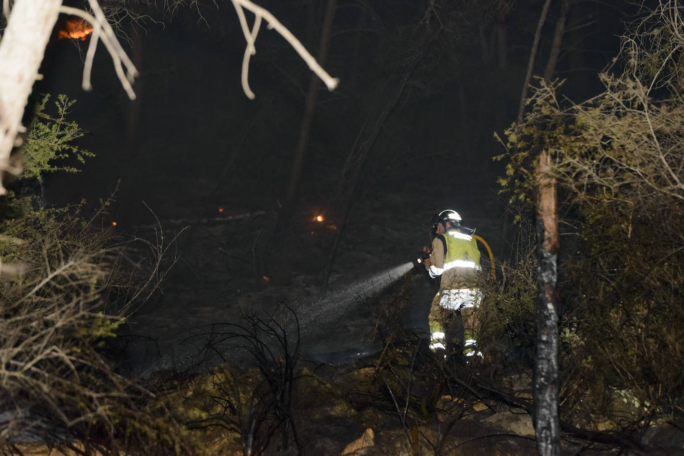 Un incendio en la sierra de Altaona alarma a los vecinos de Murcia