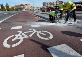 Obras de movilidad en una imagen de arhivo.