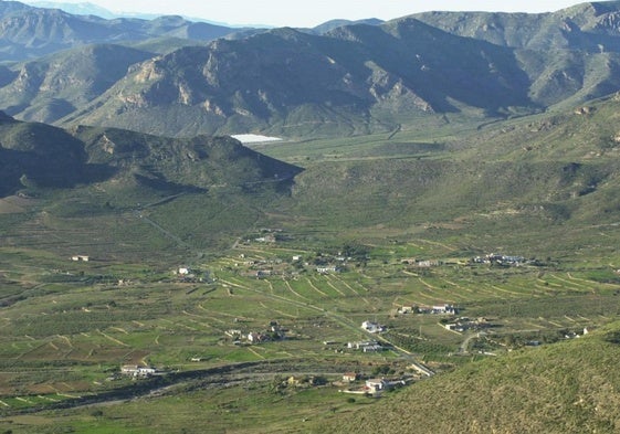 Caseríos diseminados de Campillo, en una imagen de archivo tomada desde Cabo Tiñoso.