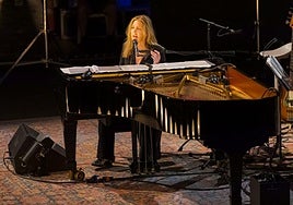 Diana Krall, al piano, este lunes.