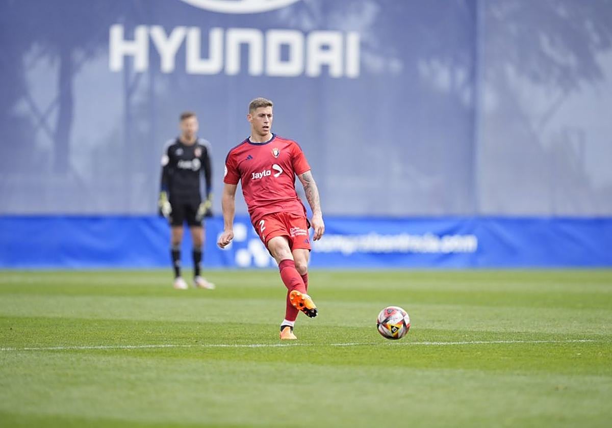 Jorge Moreno, durante su última etapa como jugador del Osasuna Promesas.