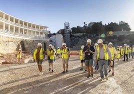 Primera visita al Anfiteatro Romano de Cartagena dentro del programa gratuito 'Abierto por obras'