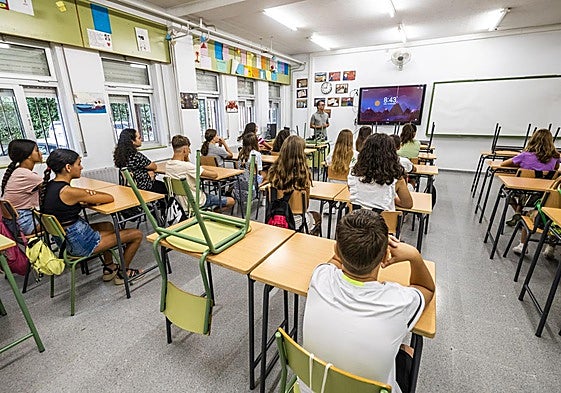 Alumnos de 1º de ESO del IES Alquibla de La Alberca.
