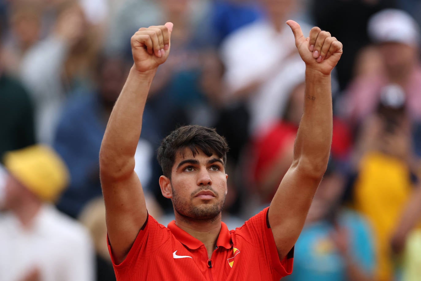 El debut de Alcaraz en los Juegos Olímpicos de París 2024, en imágenes