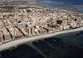 Playa de San Pedro del Pinatar en la que podrás pedir Uber Eats.