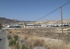 Vista general de un sector del polígono industrial de Serrata, junto a la carretera de Caravaca.