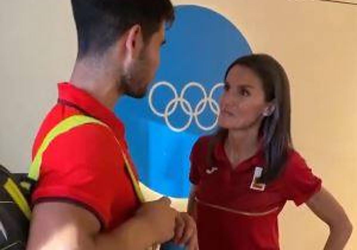 Alcaraz, a la Reina Letizia: «Vamos a luchar por la medalla»