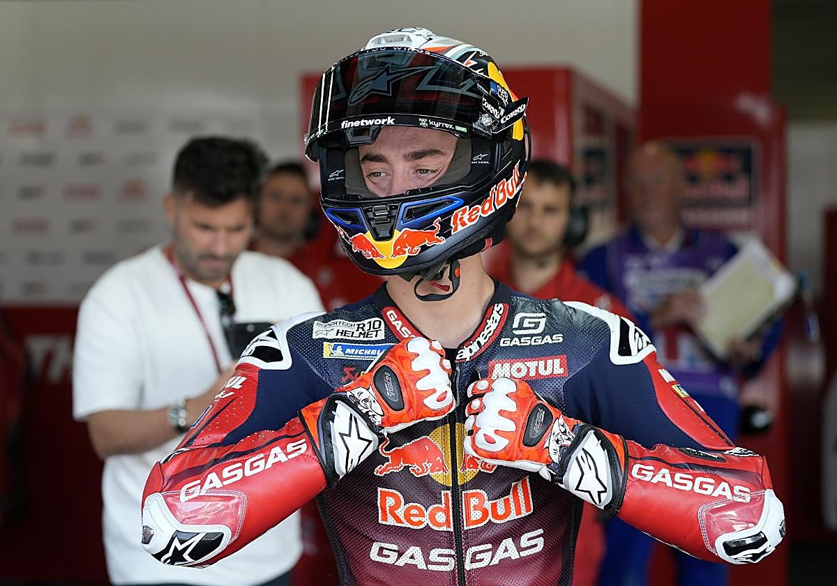 El mazarronero Pedro Acosta, ayer en el circuito de Silverstone.