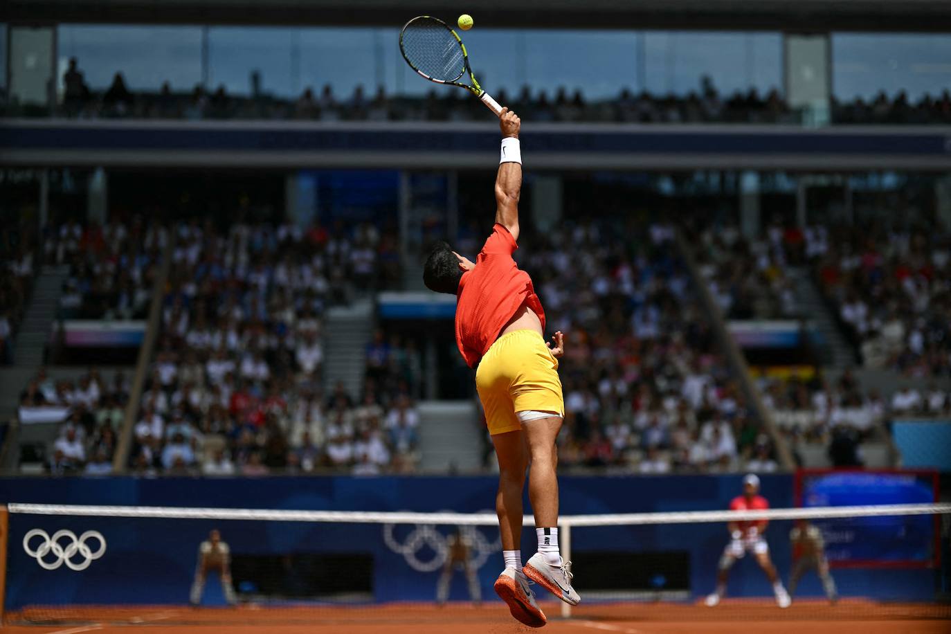 En imágenes, la final de tenis en los Juegos Olímpicos entre Carlos Alcaraz y Novak Djokovic