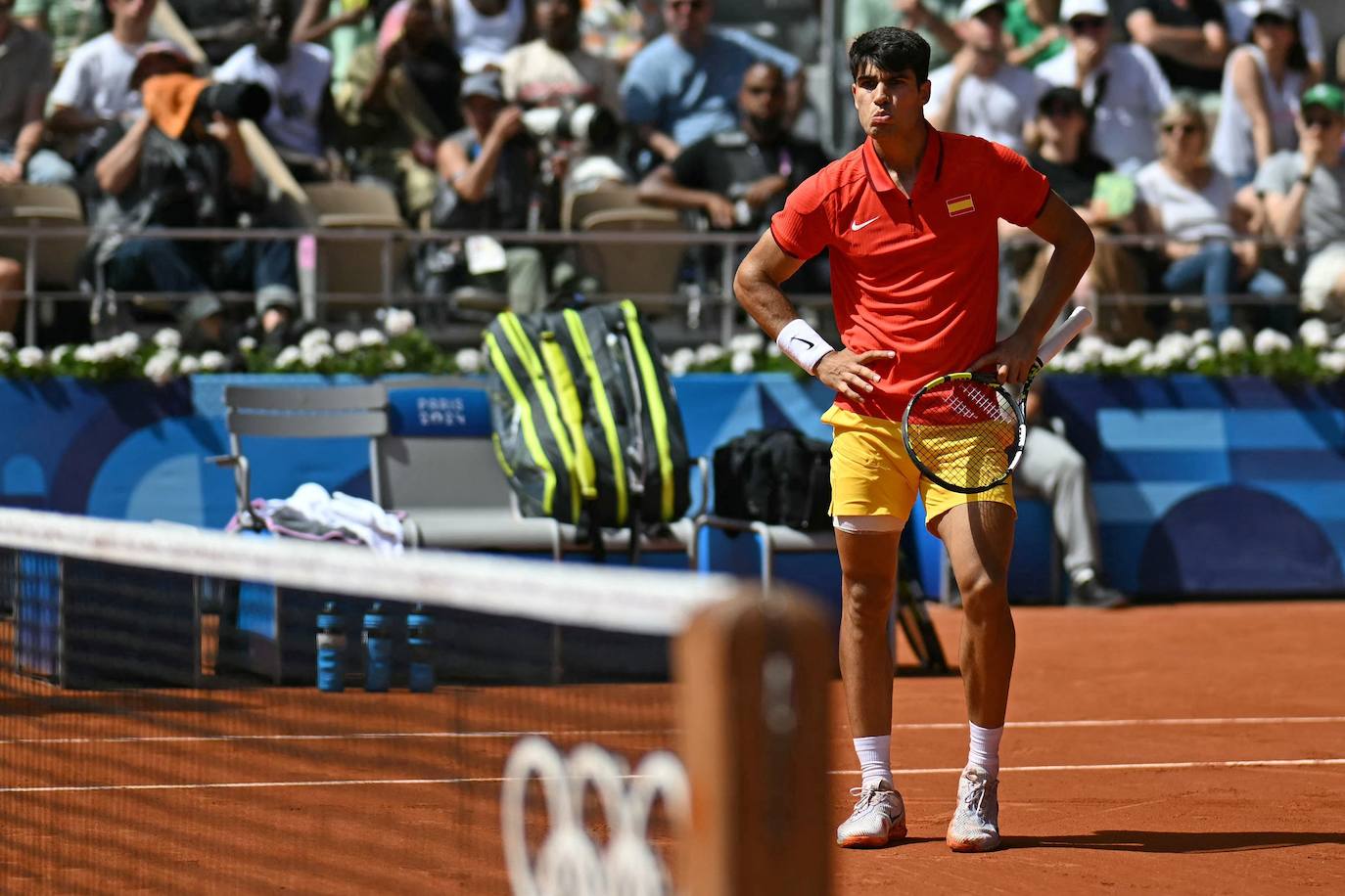 En imágenes, la final de tenis en los Juegos Olímpicos entre Carlos Alcaraz y Novak Djokovic