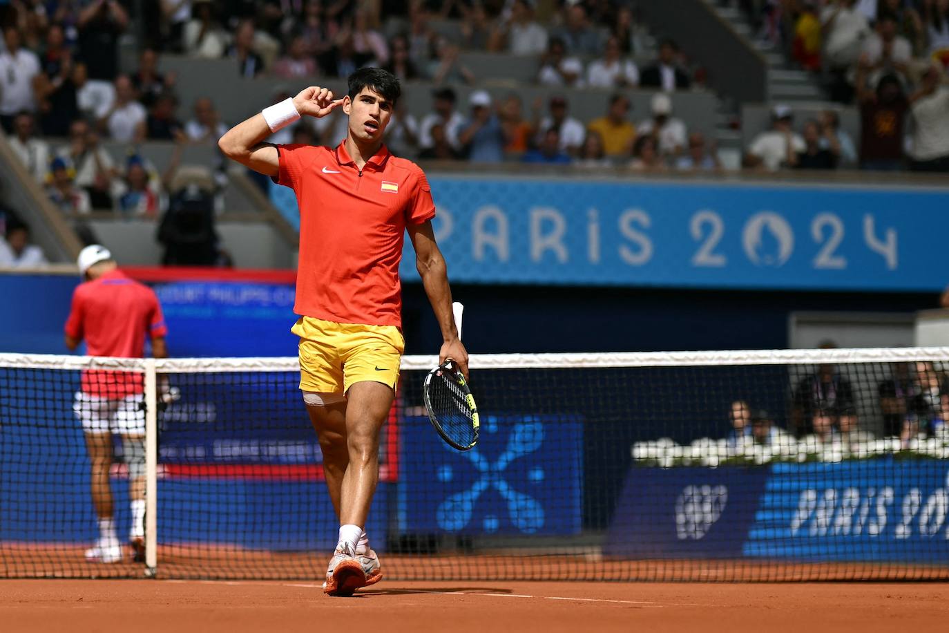 En imágenes, la final de tenis en los Juegos Olímpicos entre Carlos Alcaraz y Novak Djokovic