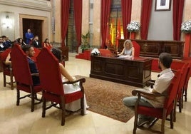 Una boda civil en el Ayuntamiento de Murcia.