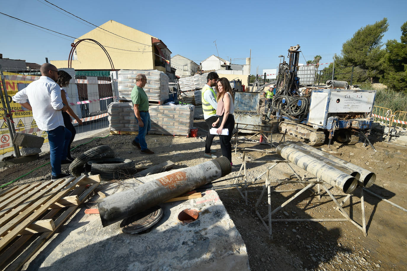 Obras de construcción del nuevo puente entre El Raal y Beniel, en imágenes