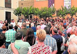 Imagen de la protesta del martes en Moratalla.