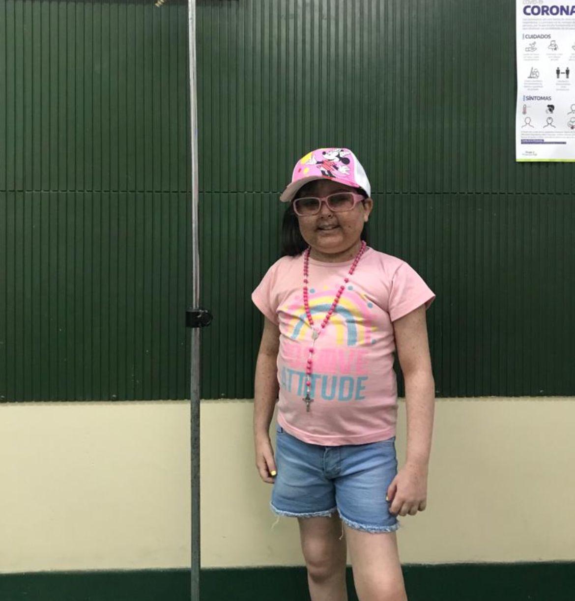 Morelia, una niña argentina de 8 años, fue diagnosticada hace unos meses de Dipg.