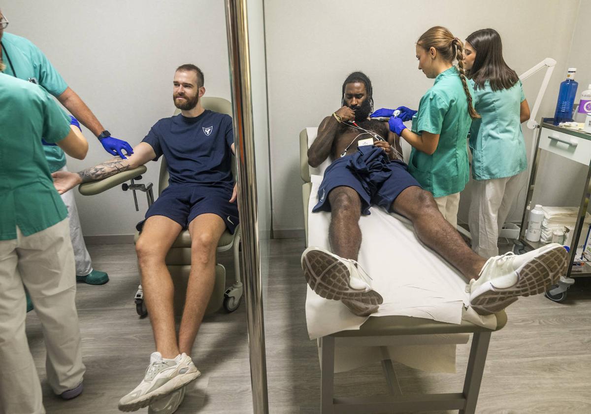 Primeras pruebas médicas del UCAM CB.