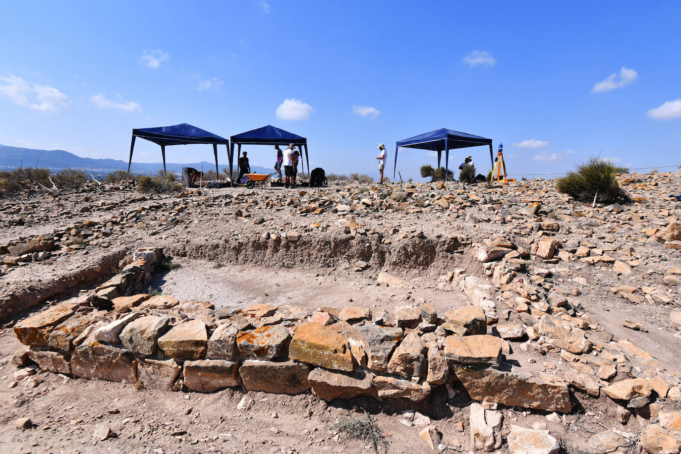Excavaciones en el yacimiento del monte Balumba de Santomera, en imágenes