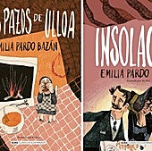 Portada de 'Los pazos de Ulloa' e 'Insolación'.