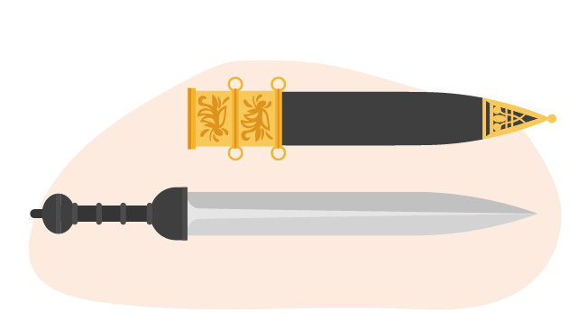 ¿Cómo se conoce la espada romana por excelencia?