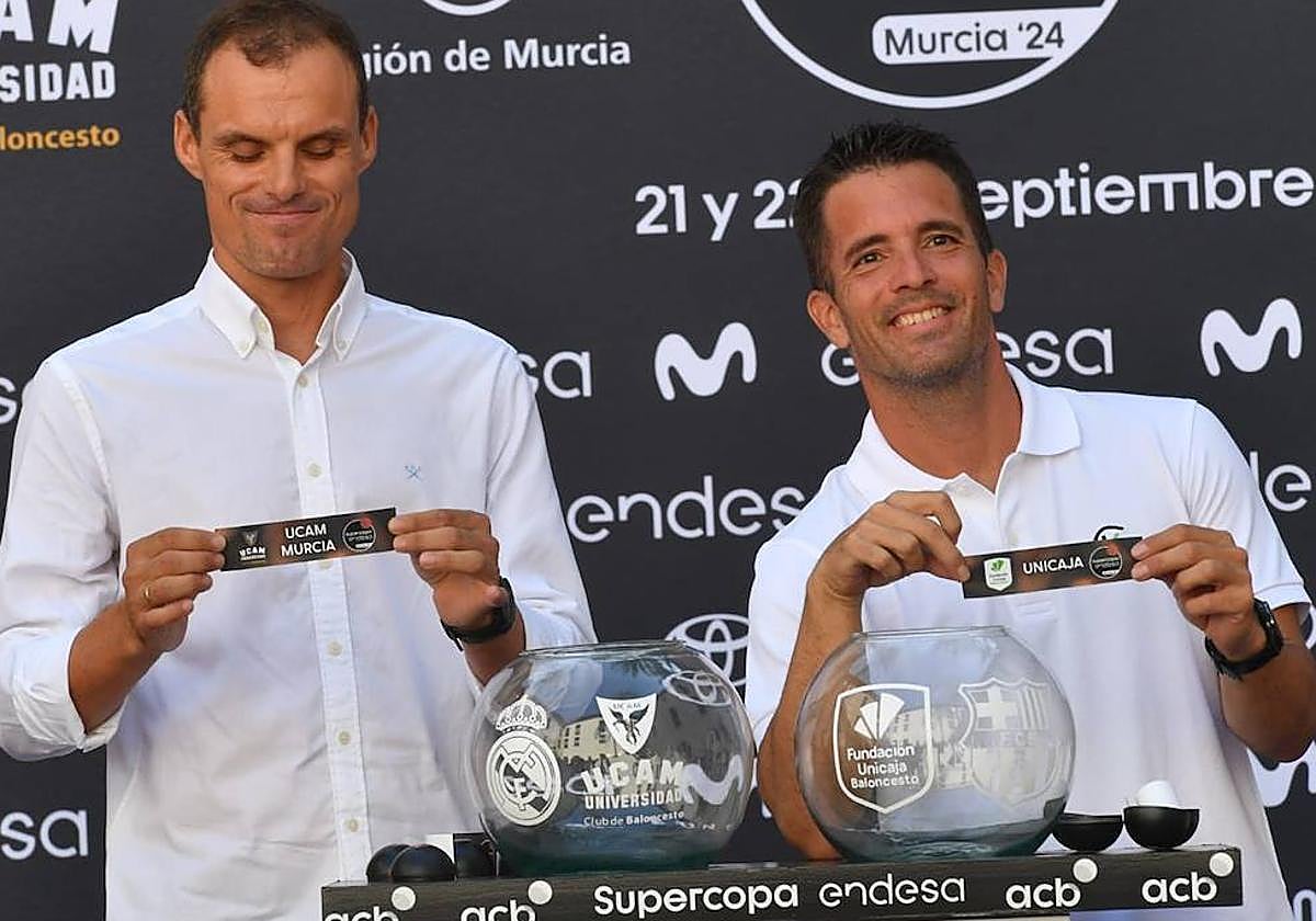 Sorteo de la Supercopa Endesa celebrado este jueves en Murcia.