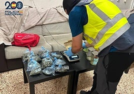 Parte de la marihuana intervenida por la Policía Nacional.