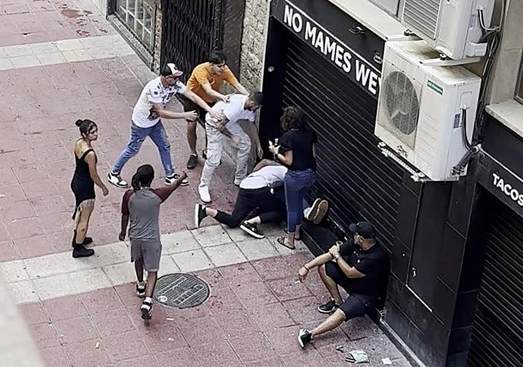 Imagen de una pelea ocurrida el pasado fin de semana.