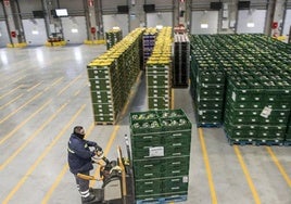 Un almacén de carga de alimentos, en una imagen de archivo.