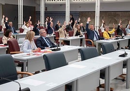 Instante de uno de los plenos en la Asamblea Regional