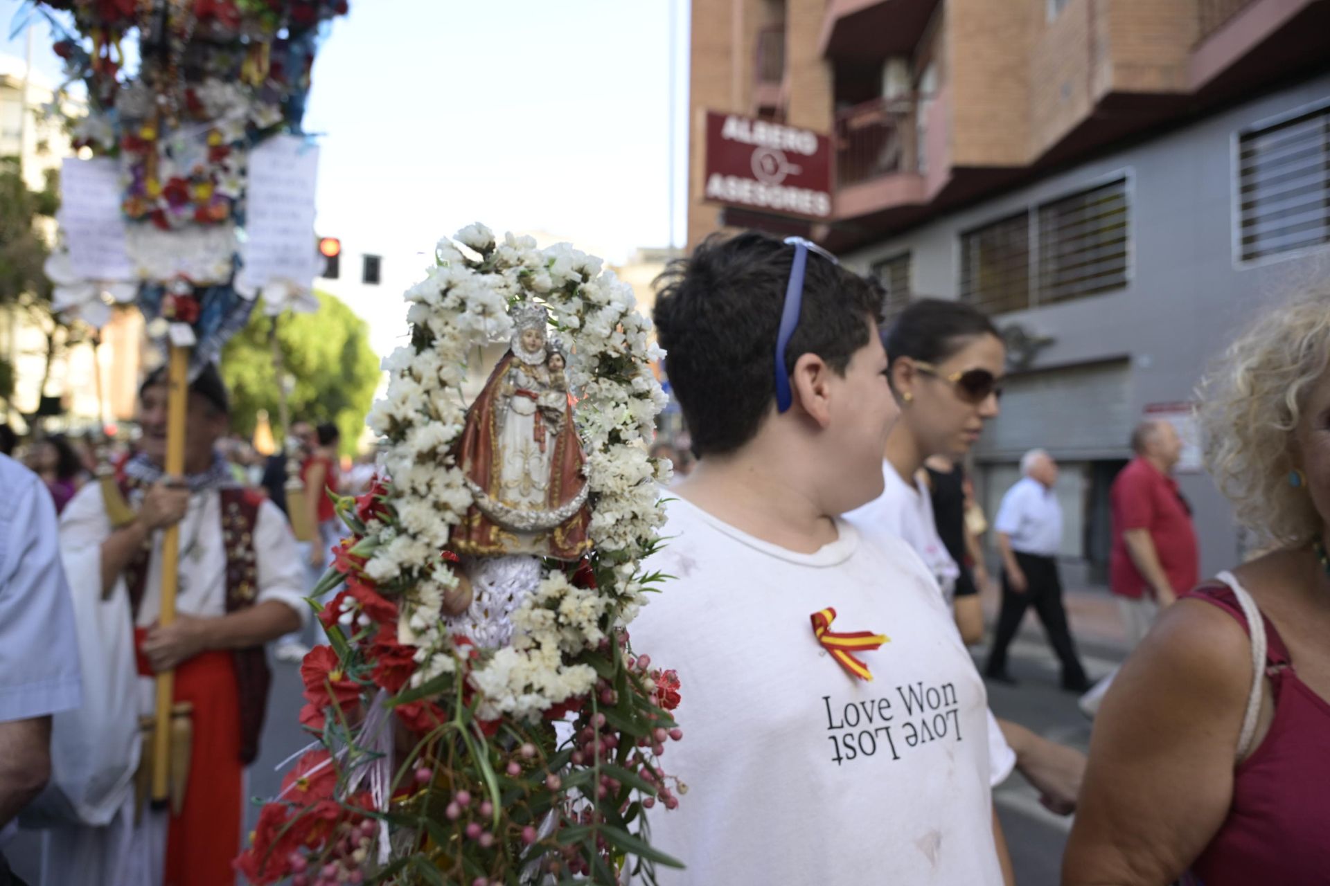 La bajada de la Virgen de la Fuensanta a la Catedral de Murcia, en imágenes