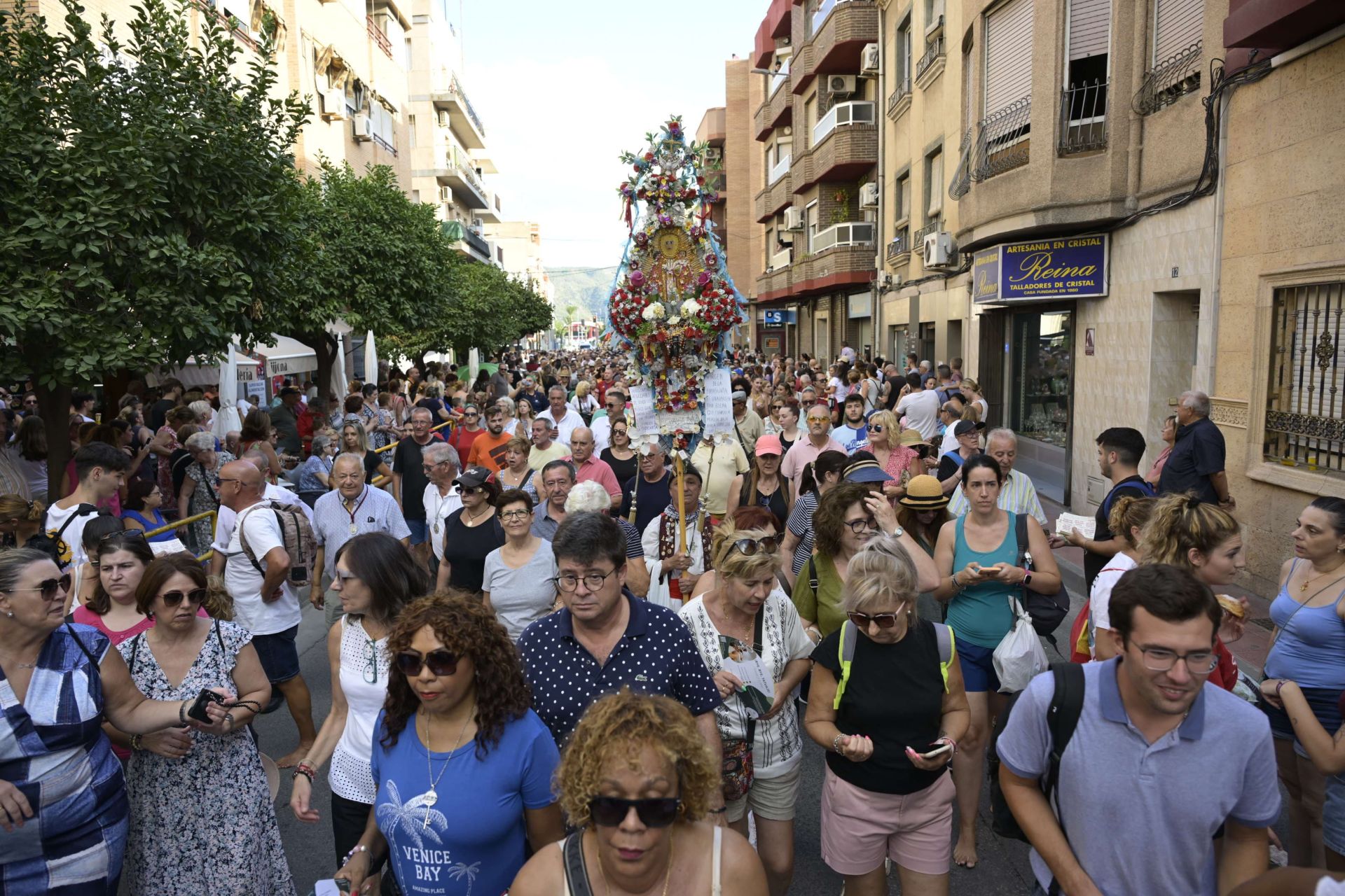 La bajada de la Virgen de la Fuensanta a la Catedral de Murcia, en imágenes
