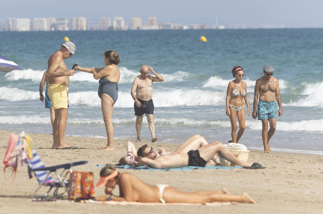 Alta ocupación en La Manga, en imágenes