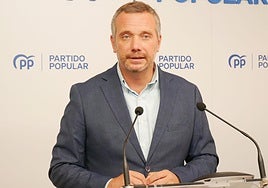 Joaquín Segado, en la sede del PP regional.