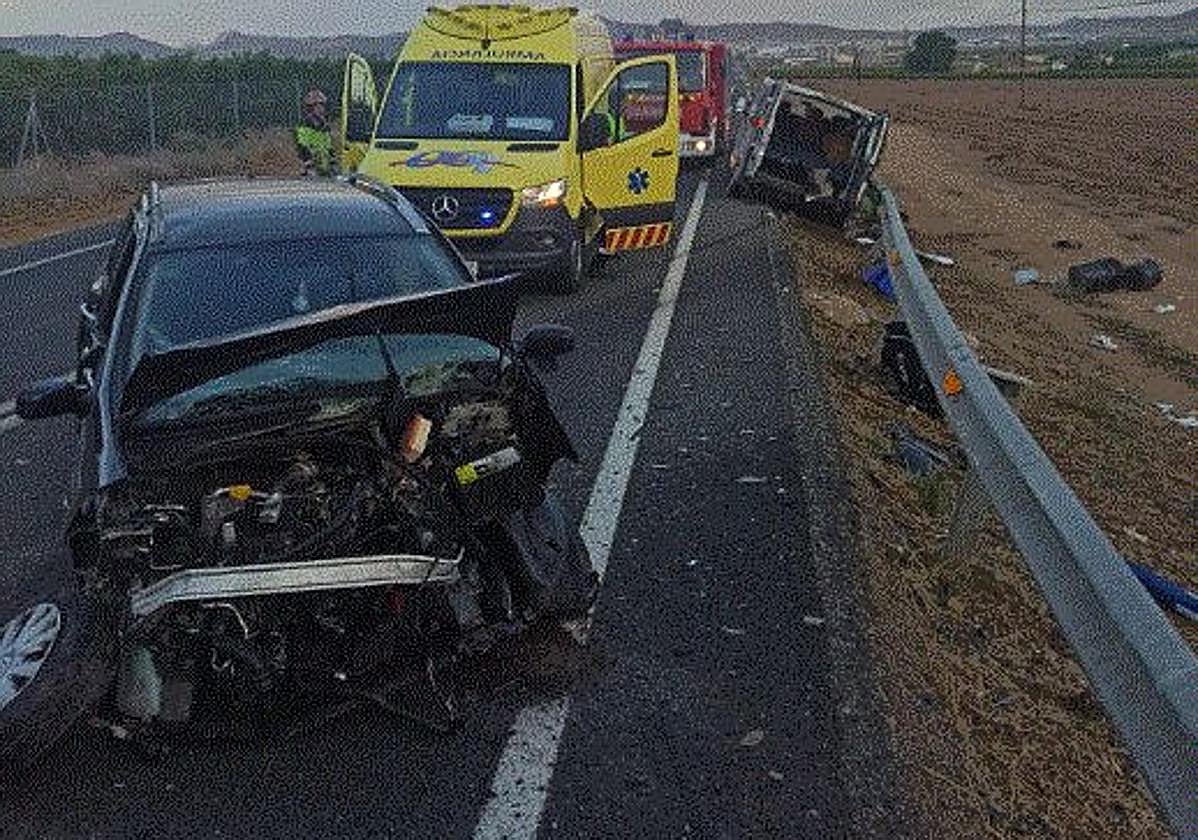 El estado del coche tras el accidente.