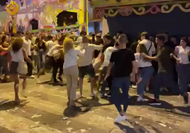Pelea ocurrida el viernes por la noche en la feria de Lorca.
