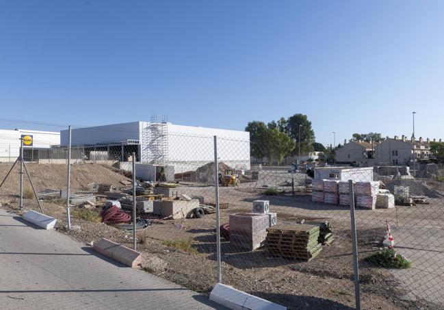 Construcción de los locales que acogerán las nuevas tiendas de Tedi y Rossmann.