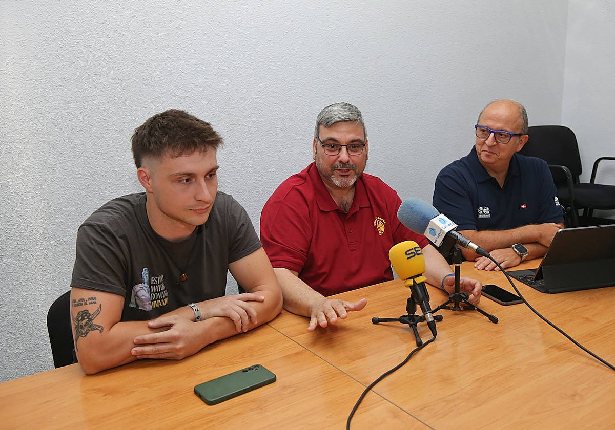José Antonio Barcelona, Javier Isbert y Alfonso Martínez, en la presentación del Circo